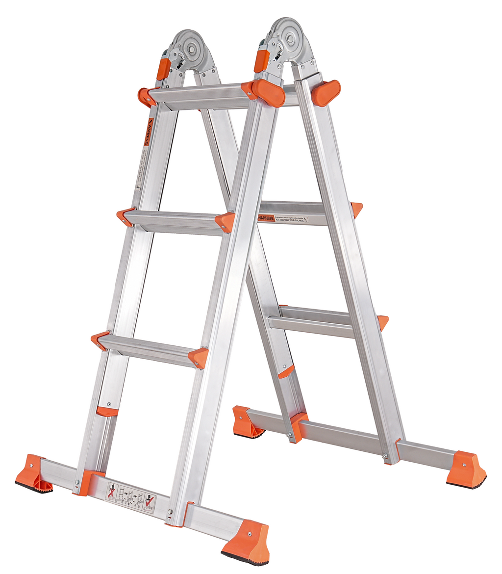 11 Ft 3 Step Extension Ladder, Orange