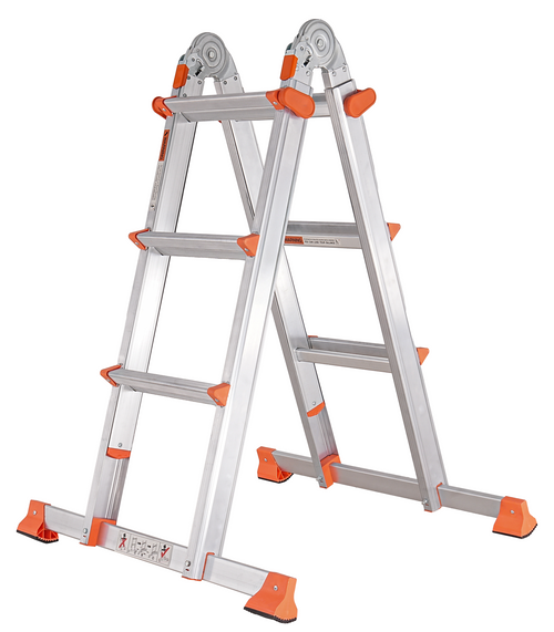 11 Ft 3 Step Extension Ladder, Orange