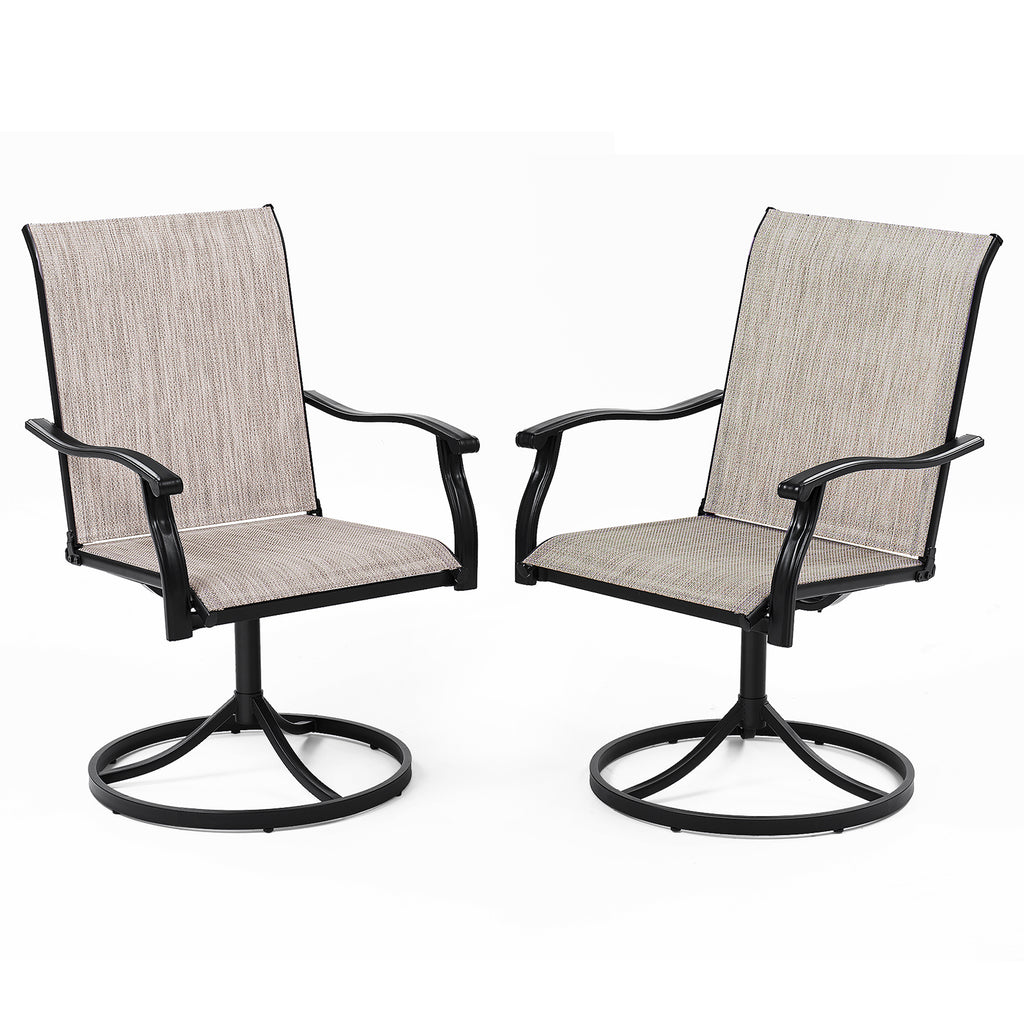 Outdoor Swivel Dining Chairs Set of 2