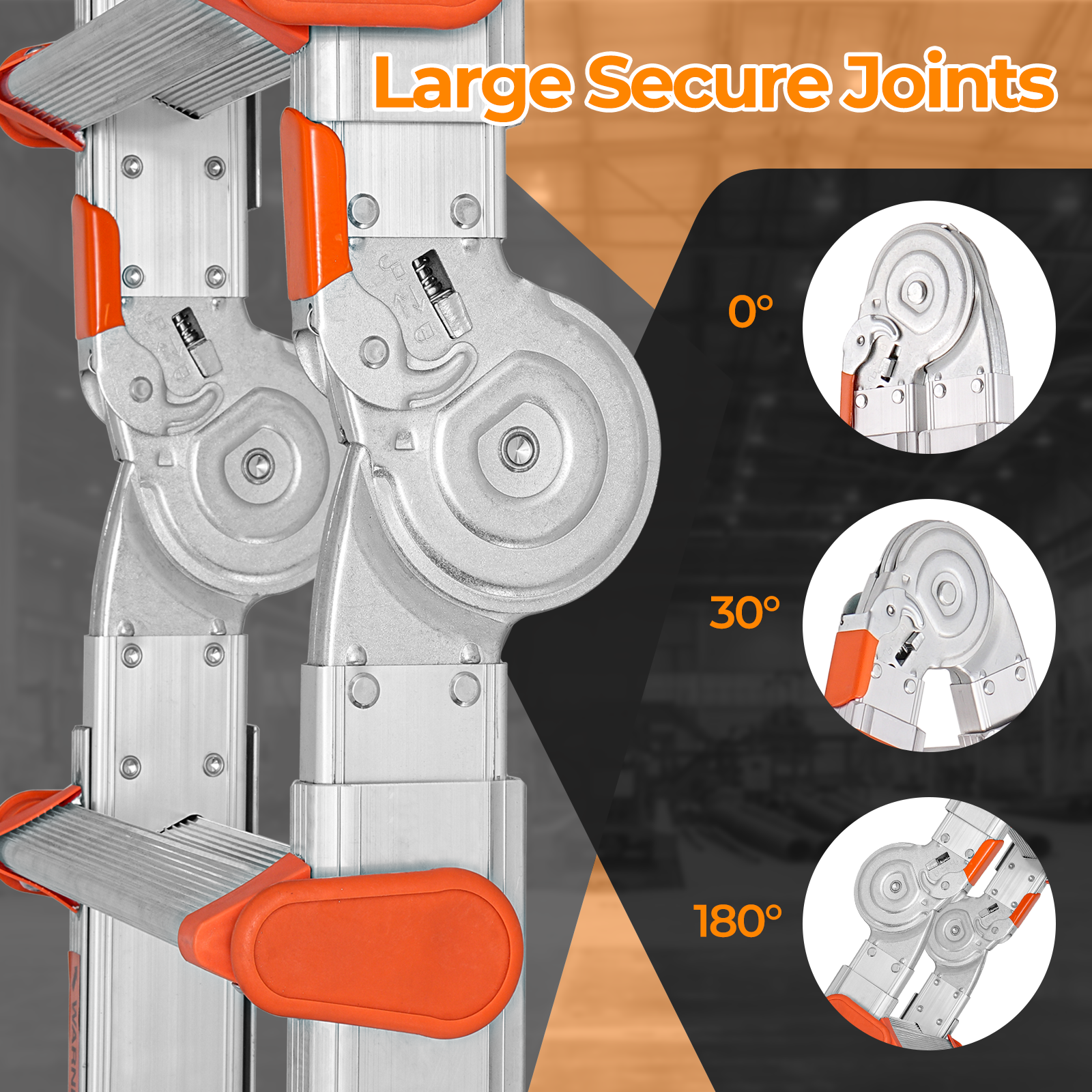 11 Ft 3 Step Extension Ladder, Orange