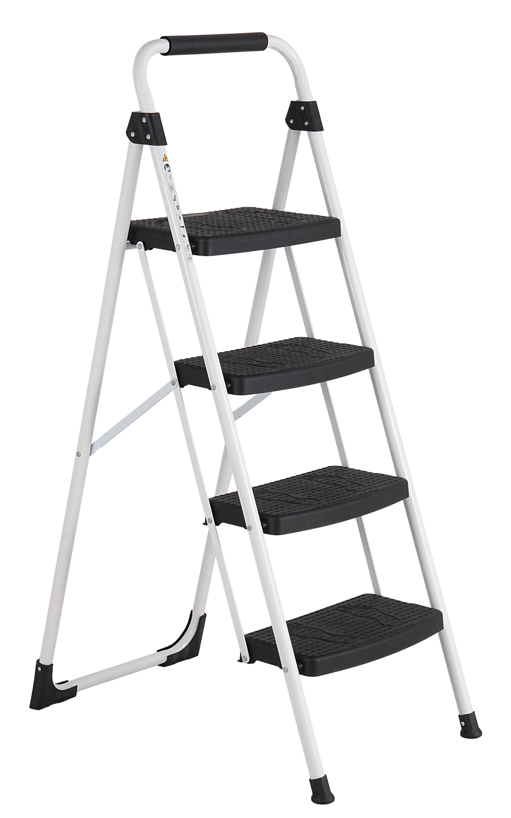 Portable 4 Step Folding Ladder, Black