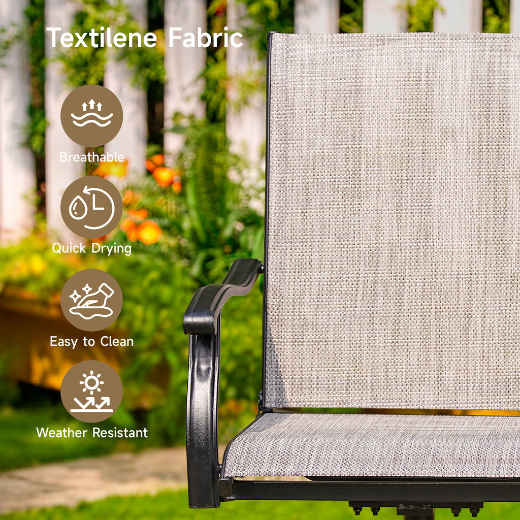 Outdoor Swivel Dining Chairs Set of 2