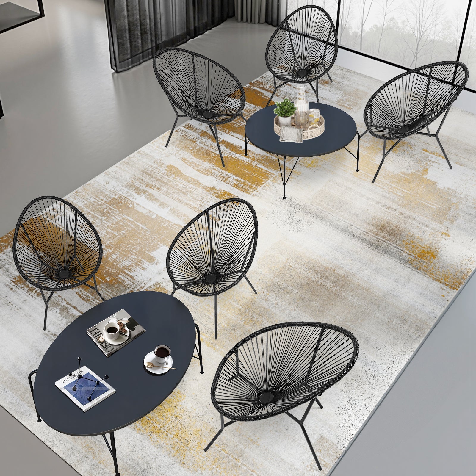 Acapulco Chair Set of 6, Outdoor Seating Patio Chairs