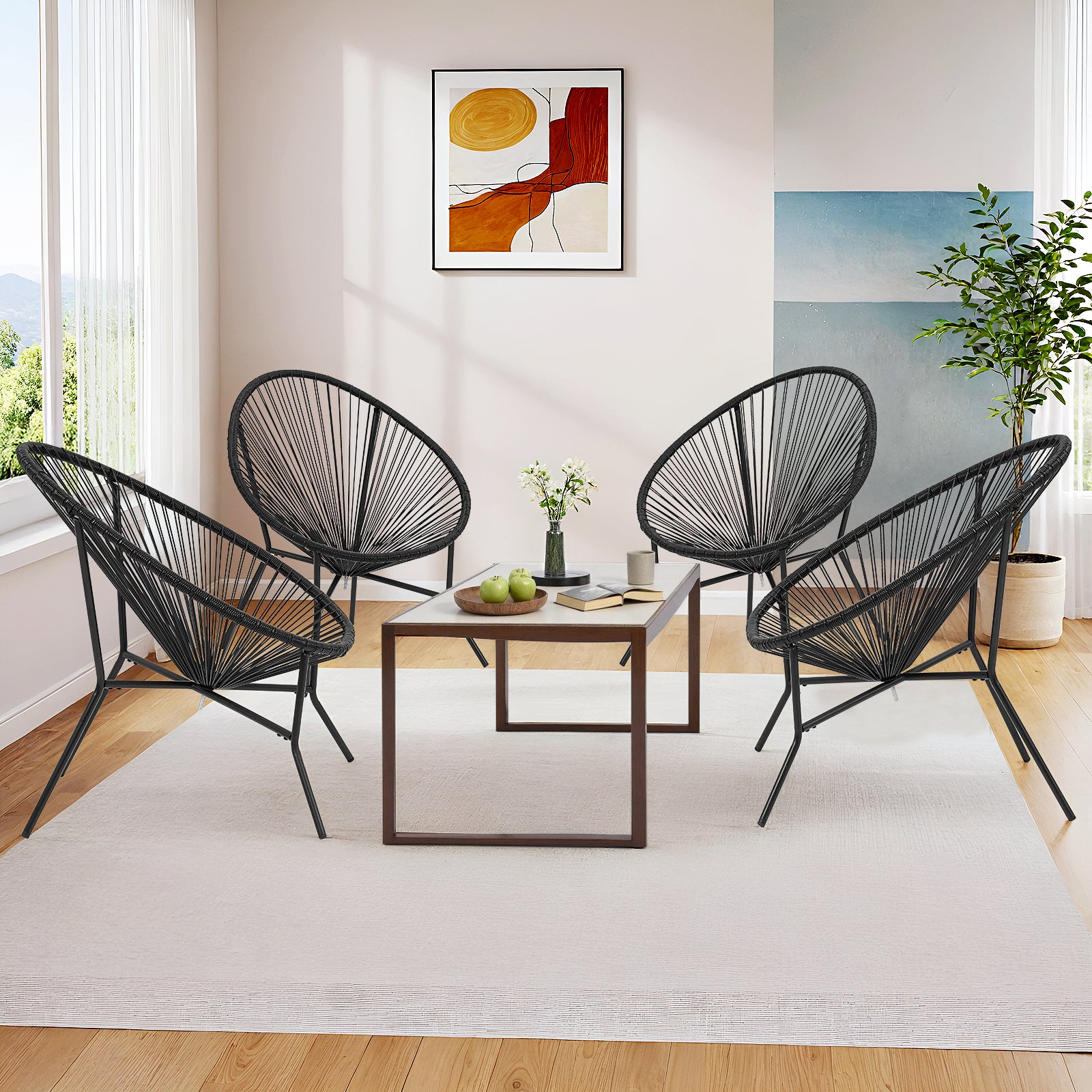 Acapulco Chair Set of 4, Outdoor Seating Patio Chairs