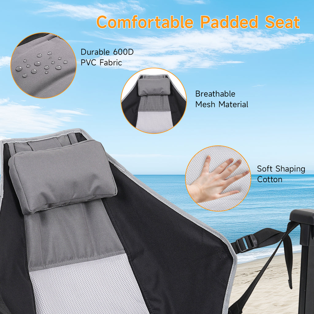 2 Pack Hammock Camping Chair with Adjustable Backrest and Carry Bag