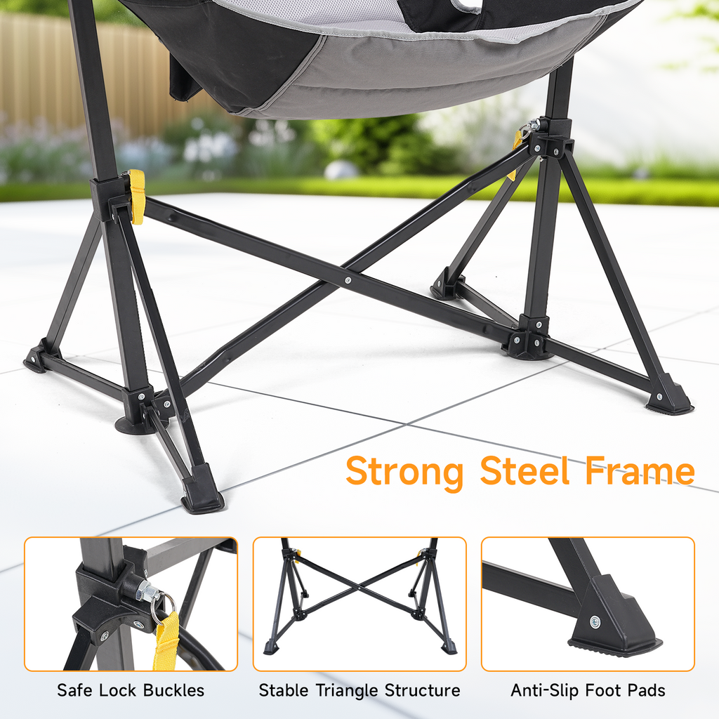 2 Pack Hammock Camping Chair with Adjustable Backrest and Carry Bag