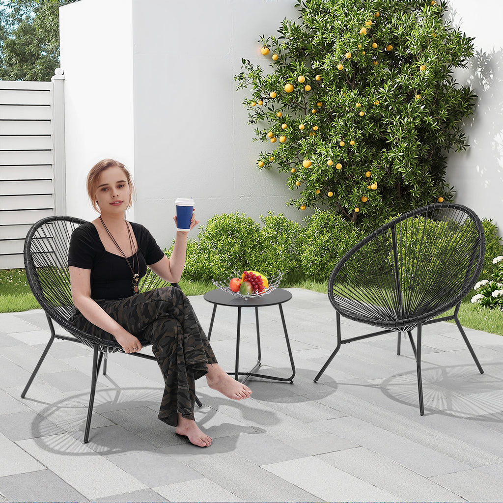 3 Piece Patio Acapulco Furniture Bistro Set