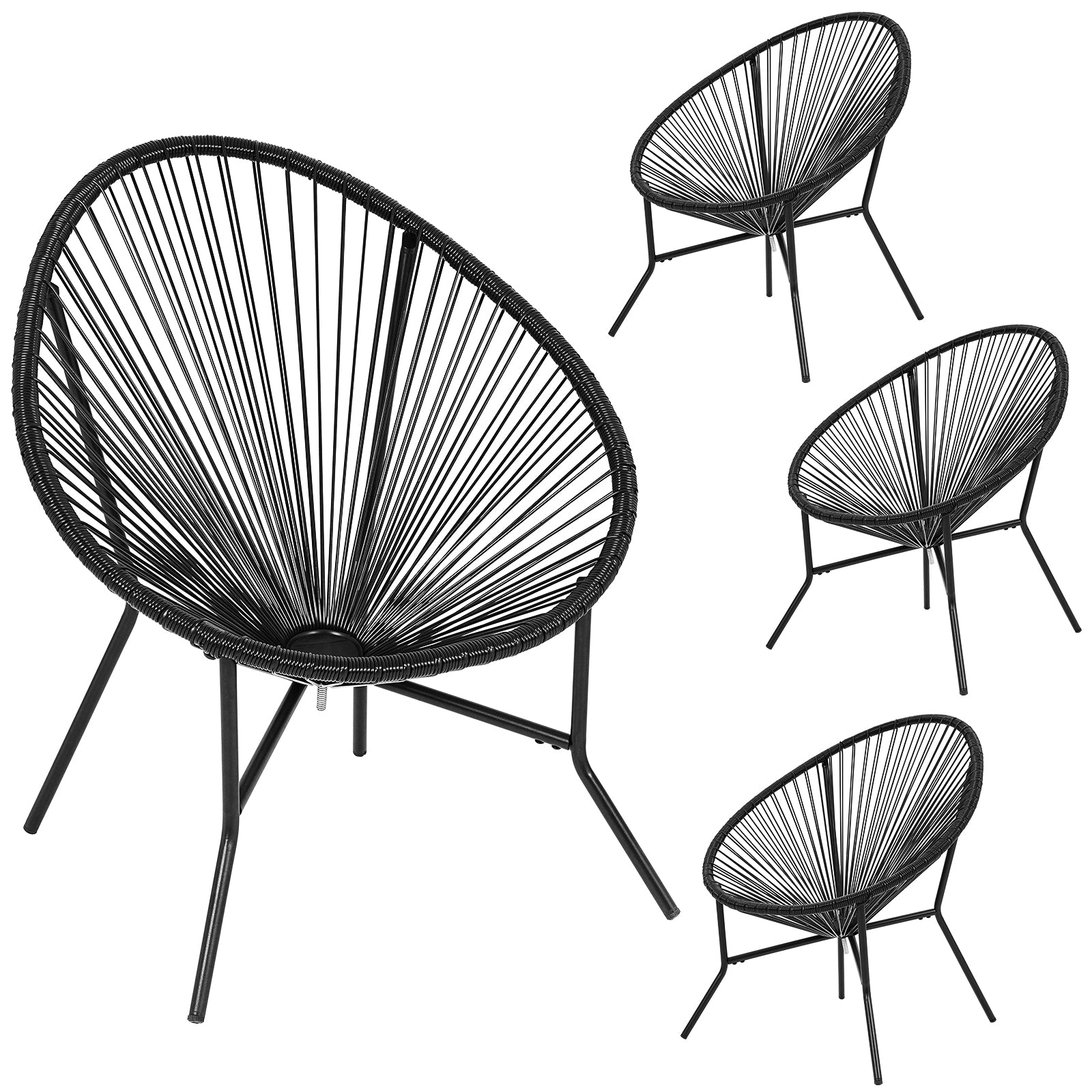 Acapulco Chair Set of 4, Outdoor Seating Patio Chairs