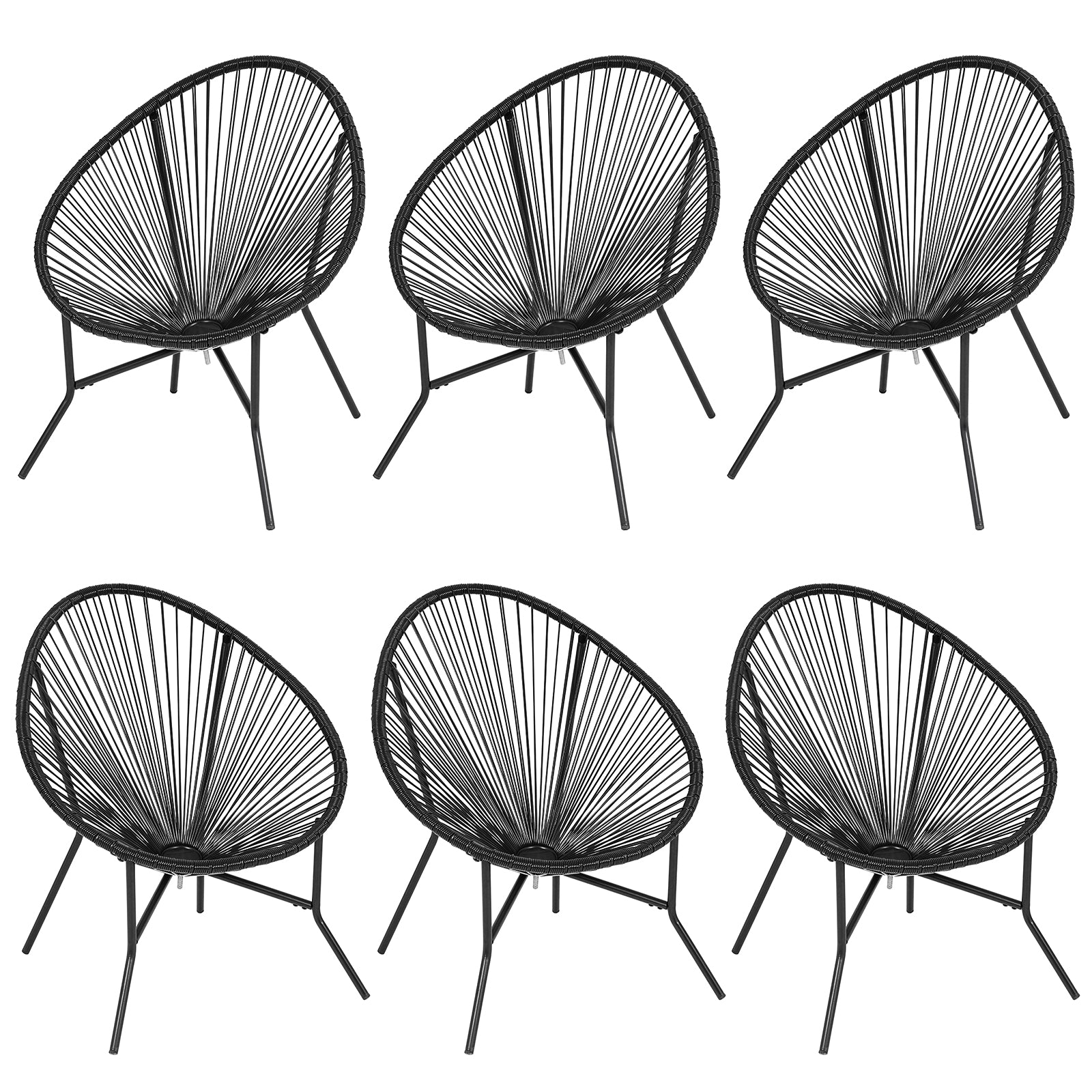 Acapulco Chair Set of 6, Outdoor Seating Patio Chairs