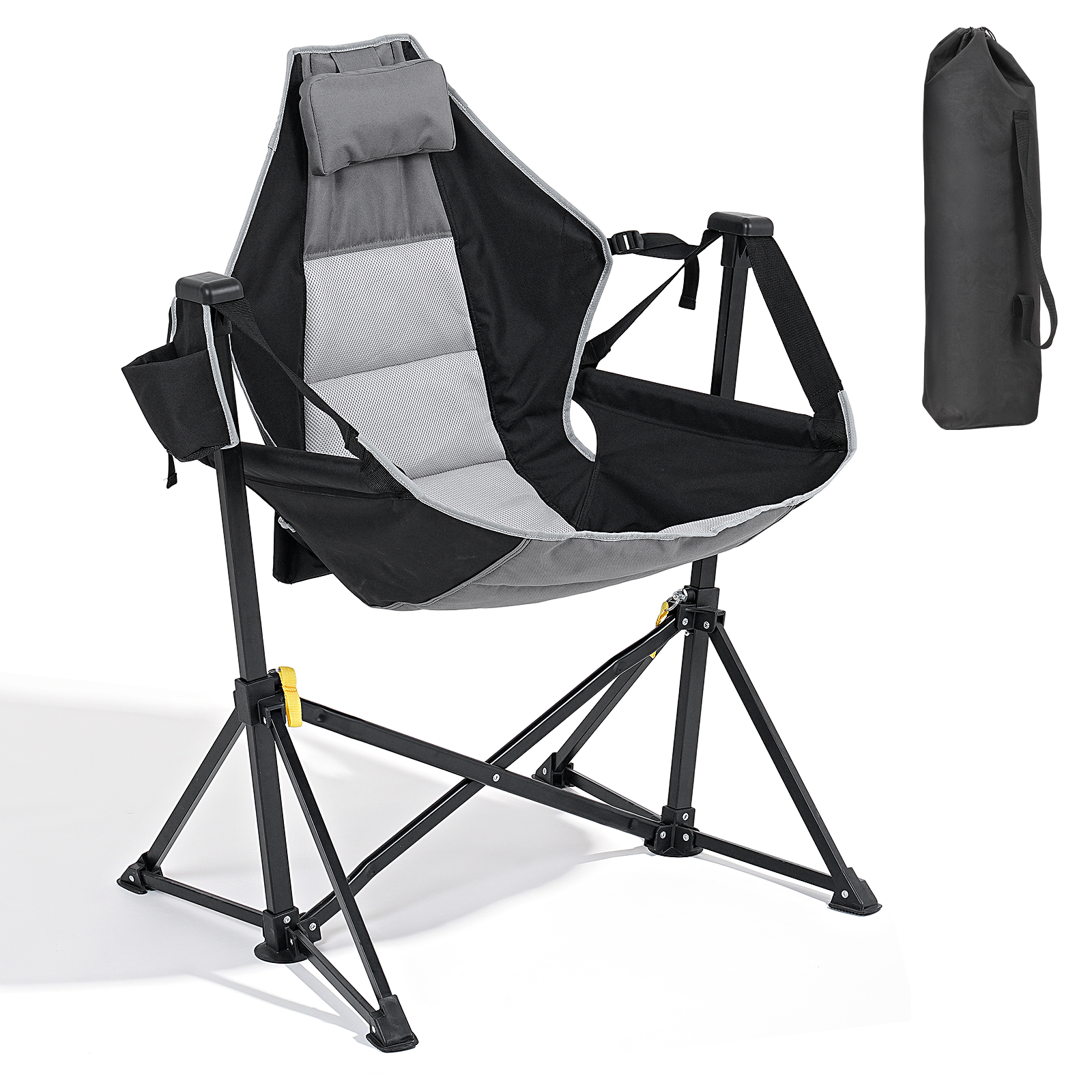 Hammock Camping Chair with Adjustable Backrest and Carry Bag