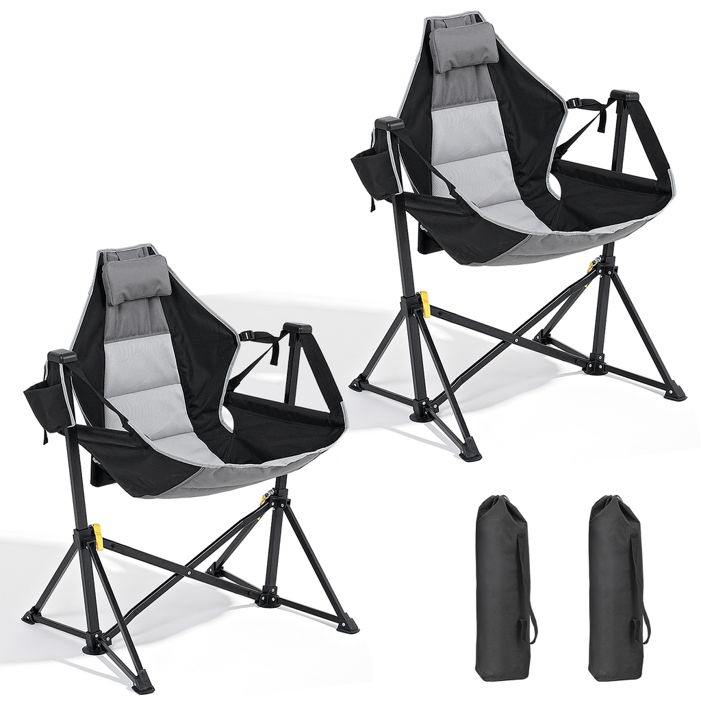 2 Pack Hammock Camping Chair with Adjustable Backrest and Carry Bag