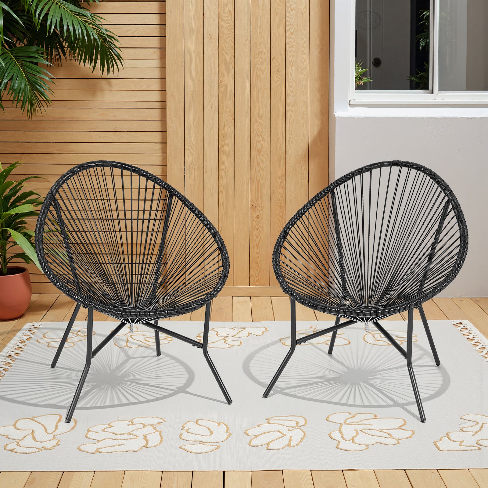Acapulco Chair Set of 2, Outdoor Seating Patio Chairs