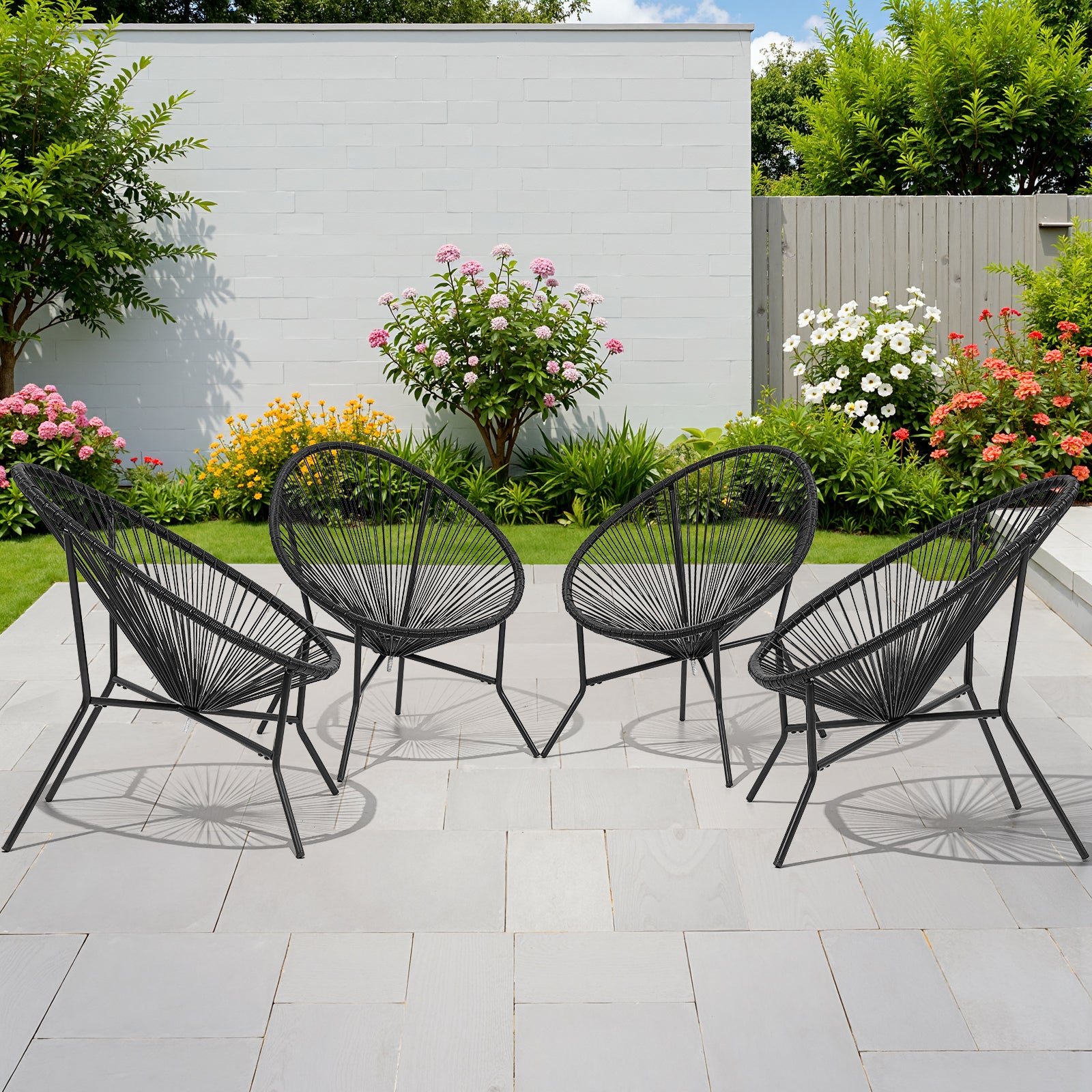 Acapulco Chair Set of 4, Outdoor Seating Patio Chairs