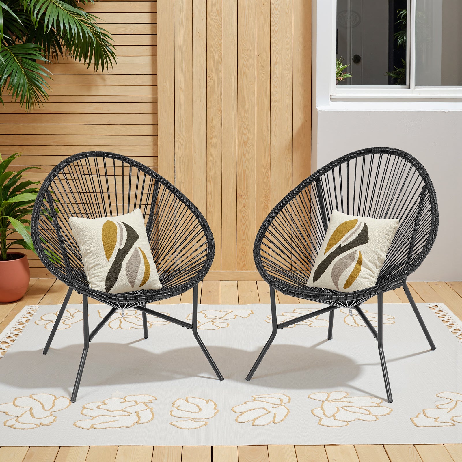 Acapulco Chair Set of 2, Outdoor Seating Patio Chairs