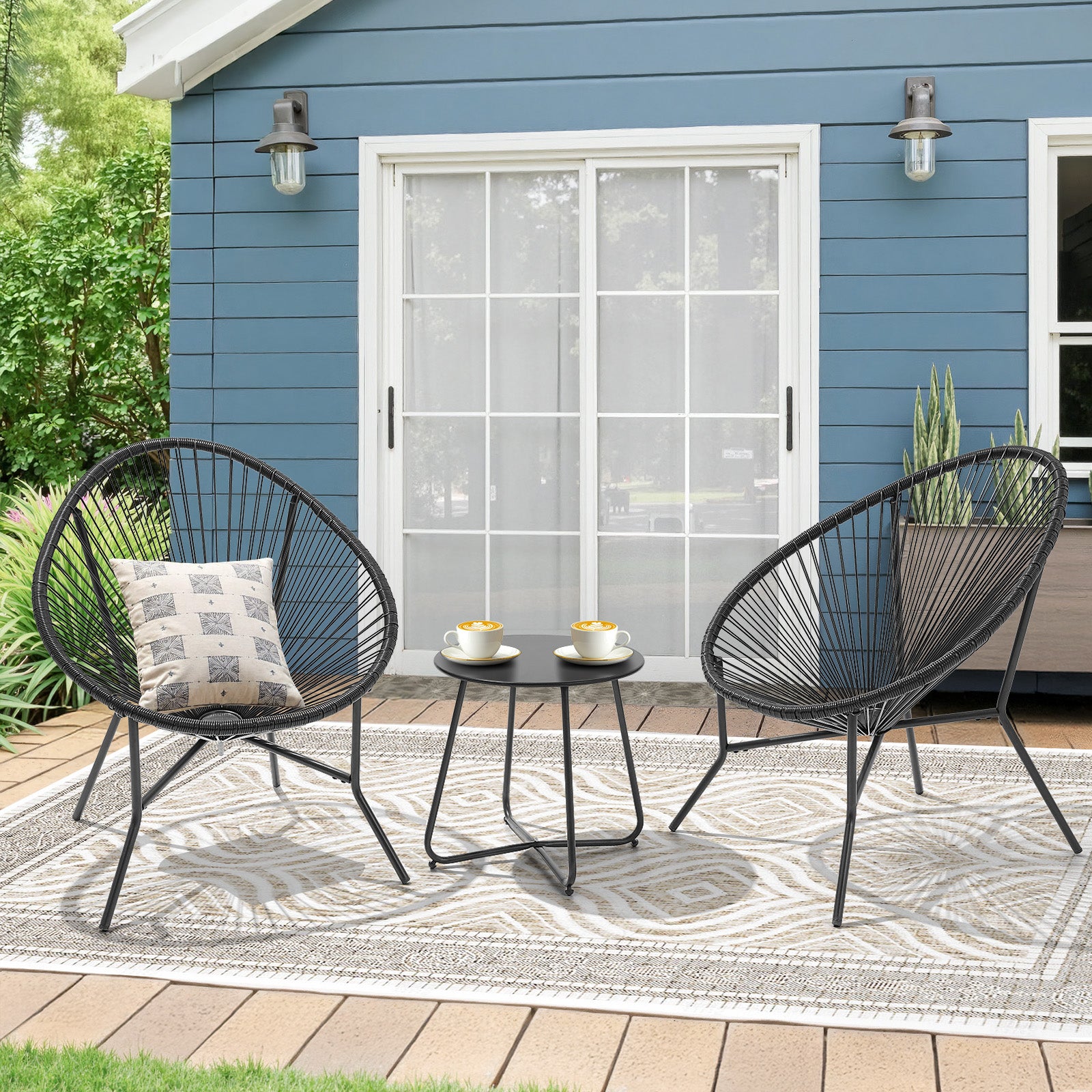 3 Piece Patio Acapulco Furniture Bistro Set