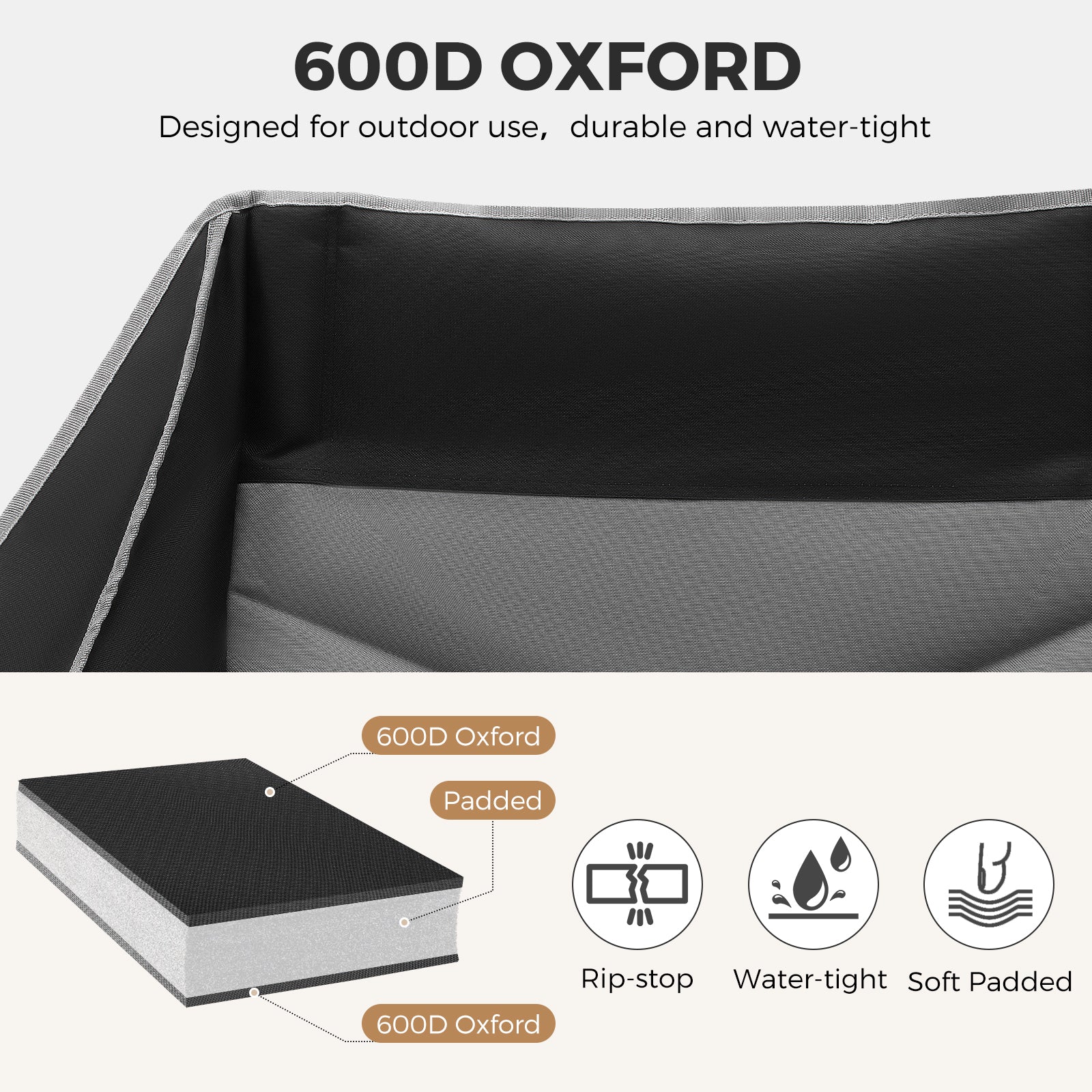 Oversized 2 Person Double Camping Chair Folding Loveseat Camping Bench